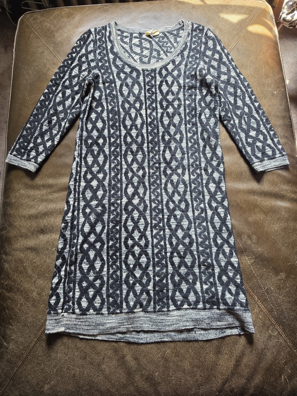 Anthropologie Moth Geometric Knit Sweater Dress - Size XS